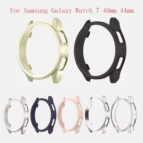 Case for Galaxy Watch 7 40mm 44mm, Hard PC Protective Bumper Compatible with Samsung Galaxy Watch 7