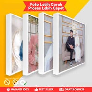 Photo Printing Package + Thick Glossy block Frame Wedding Parents 8r 20x20cm Studio Wall Decoration 