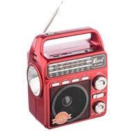 Radio With Torch Light Fepe FP 1361U Fm/Am/Sw 1-2 4 Bands Radio With USB/SD/TF Music Player