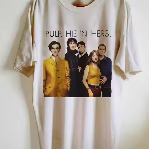 Retro His n Hers Pulp Band T Shirt White Size S 5XL ND788