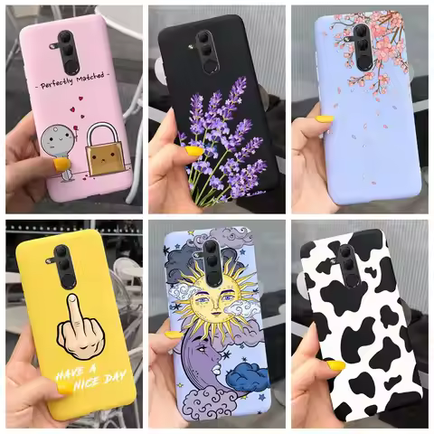 Cute Cow Love Heart Case For Huawei Mate 20 Lite Funda Slim Soft Matte Back Protector Cover For Mate