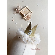 Sofia Headband - Crown Birthday Headband Custom Birthday Crown Headband