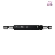 SOONA Thread Plug Gauge, 6H Tolerance M5x0.8 Double Ends Thread Gauge, Durable Steel Material Black 