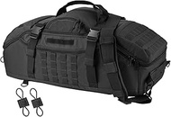 65L Large Travel Duffle Bag Military Tactical Backpack, Black, 55L, Duffle Bag