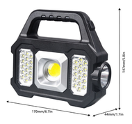 Night Security Flashlight Flashlight Work Light Portable Rechargeable Emergency Light Solar Recharge