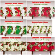 Christmas Curtain 58x17 inches Holliday Curtain
