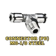 CONNECTOR (PB) M8-1/8 STEEL - PB8-01-STEEL