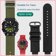 [สุดฮอต645] 16มม. สำหรับ Casio Ga900 Ga700 GA-100 GA-110 GA-120ระบายอากาศได้สายนาฬิกา G-SHOCK สายรัด