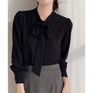 Women's black long-sleeved shirt - 2 Hands (Size XS)