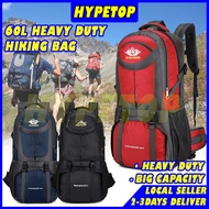 HYPETOP 60L Hiking bagpack Beg galas belakang hiking Waterproof Outdoor Adventure Camping Travel bag