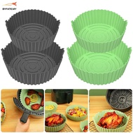 2Pcs Air Fryer Silicone Pot Silicone Air Fryer Liner Reusable Round Non-Stick Air Fryer Basket Pot S
