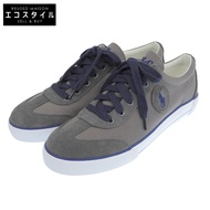 Polo Ralph Lauren，狀況極佳，帆布和絨面革運動鞋，男鞋，灰色，9D 碼（二手）。