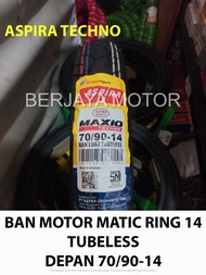 BAN MOTOR MATIC RING 14 ASPIRA MAXIO TECHNO 70/90-14 BAN TUBELESS UNTUK MOTOR MATIC