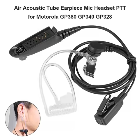 Practical Air Acoustic Tube Earpiece Mic PTT Walkie Talkie Earpiece Headset Privacy Accessories for 