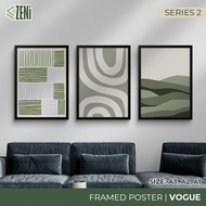 ZENi VOGUE Framed Poster [Set 2] | A3 A2 A1 Modern VOGUE Series Poster Frame | Wall Art & Wall Decor