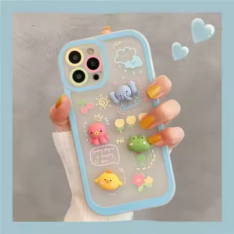 TD25 3D Cute Animal For OPPO FIND X2 X3 X5 Pro Lite Neo K1 K3 K5 K7X K9 Pro F11 F15 F9 F17 Pro Case 