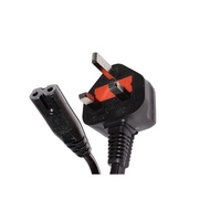 AC 3 Pin UK Plug to EU 2 Prong power cord cable 1.5M c/w Fuse (printer/laptop)