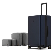 Elegance Checked Luggage, 24 Inch Hardside Suitcase, Lightweight Matte Hardshell with Tsa Lock, Larg