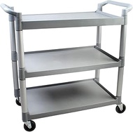 Thunder Group PLBC4019G Bus Cart, 40-1/2" x 19-3/4" x 37-7/8", 176 lb. Load Capacity, 3-Tier Shelvin