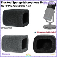 WARREEN 1pcs Mic Windscreen Cover, Windproof Noise Reduction Microphone Muff, Flocked Sponge Foam Re