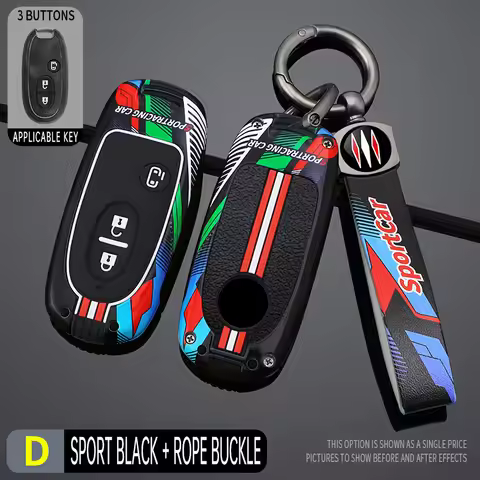 2 3 4 Bottons Racing Style Metal Car Key Case Fob Cover for Suzuki Alto Wagon Hustler Russia Market 