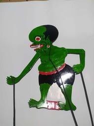 wayang kulit kertas mainan Setan HIJAU/jin Ukuran standar pentas