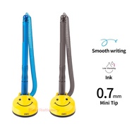 DELI desk pen Stick-on table pen strap smile smiley desk pen stand 0.7mm - EQ50