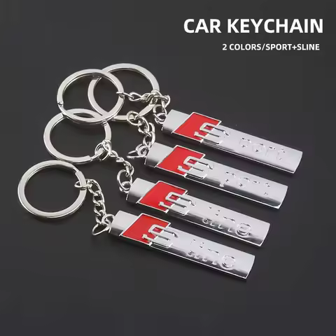 For Audi Sline A3 A4 A5 A2 A6 A8 C6 B5 B8 Q2 TT S5 S7 Mk2 S Line 4 TTS A4L Car Logo Metal Car Keycha