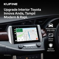 LAYAR Frame Head Unit TOYOTA Innova Reborn 2016 2017 2018 Size 9 Inch KUFINE Android Car Dashboard P