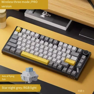 Ajazz Ak820 Pro Keyboard Tri Mode Multifunctional Knob Gaming Mechanical Keyboard Hot Swap Rgb