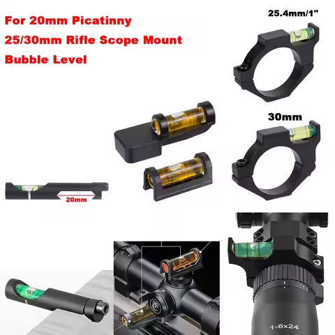 Tactical Rifle Scope Level Bubble for 25.4/30mm Scope Sight 20mm Picatinny Rail 2pcs Magnetic Leveli