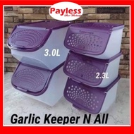 READY STOCK🔥PAYLESS Tupperware Garlic N All Set 2.3L / 3.0L / 5.5L / Pink & Purple Series / 🔥New Sto