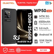 [LOCAL STOCK] OUKITEL WP50 5G Android 14 12GB+256GB Mobiles 6.60" HD+ 6500mAh 48MP+2MP+0.3MP NFC 12m