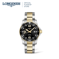 LONGINES HYDROCONQUEST นาฬิกาผู้ชายนาฬิกาหน้าปัดอัตโนมัติสีดำกันแดด41มม.