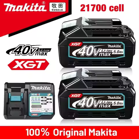 100% Original Makita 40V MAX XGT Lithium Ion Battery 21700 cell 5000mAh Original Battery BL4020 BL40