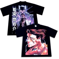 VONSEEY AIZEN SOSUKE BLEACH ANIME MANGA OVERSIZE BLACK T-SHIRT
