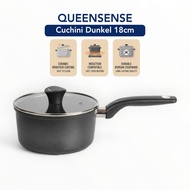 [Queensense] Cuchini Dunkel 18cm Induction Milk Pot | Non-toxic Ceramic Nonstick Cookware