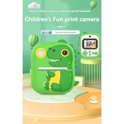 ABKI-Kids Camera Instant Print Mini Printer 2.4 Inch Screen 12MP 1080P HD Video Camera Kids Instant 
