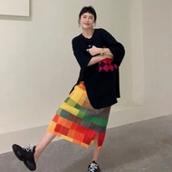 NEW imported Issey Miyake Skirt Mori Style Wear 2024 New Niche Design Sense Skirt Vintage Pleated Sk