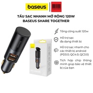 Tẩu sạc nhanh mở rộng 120W Baseus Share Together Fast Charge dùng cho xe hơi