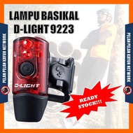 Bicycle Light Cable Free USB Rechargeable Water Resistant | Bike Rear Light | D-Light 9223 | Lampu B