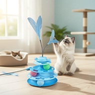 Fun 4-Layer Cat Ball Tower – Interactive Toy for Cats and Kittens  Menara Bola Kucing 4 Tingkat Meny
