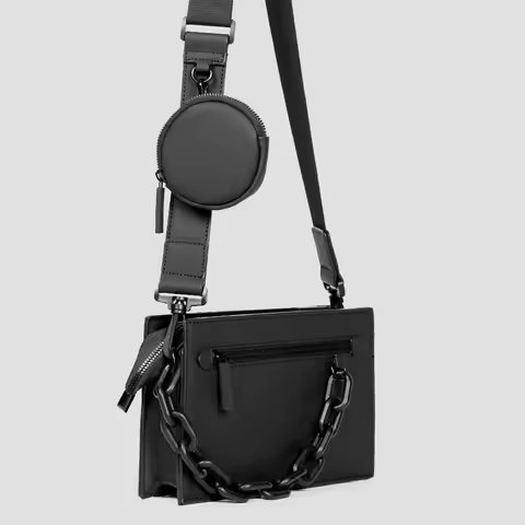 New Men's Box Crossbody Bag Casual Fashion Designer Crossbody Shoulder Bag Men 2 IN 1 Messenger Squa