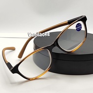 (COD) Kacamata Baca Plus +0.50 sd +4.00 Pria & wanita gratis box dan lap model Trendy masa kini