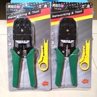 Crimping tool LAN RJ 45 RJ 11 Cutter crimping pliers 1 set has 3 holes