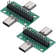 MECCANIXITY 2Pcs USB3.1 Type C Female to Female Test Board with 26Pin PCB Board with Pin Header for Data Test DIY Electronic Products