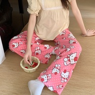 Cartoon Sleepwear Pants, Pink Hello Kitty Pants (M84)