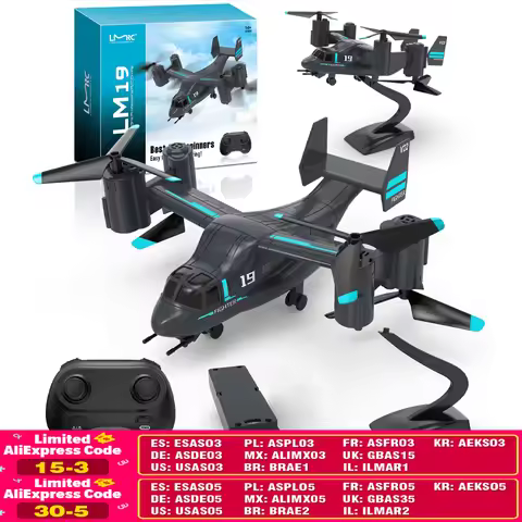 LM19 Remote Control Helicopter Drone 480P Camera Fighter Quadcopter Osprey Aircraft RC Drones for Ch