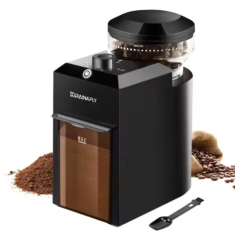 Automatic Burr Mill Coffee Grinder Electric Coffee Bean Grinding With 28 Adjustable Gears for Espres