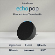 Amazon Introducing Echo Pop | Full sound compact smart speaker with Alexa | Charcoal Charcoal Device only